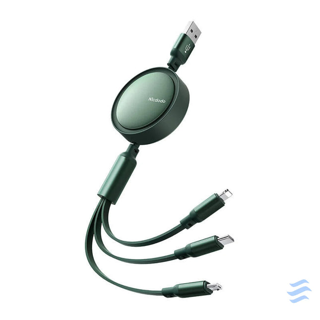 3in1 USB to USB C / Lightning / Micro USB Cable Mcdodo CA 7257 3.5A 1.2m (green) Combo Cables