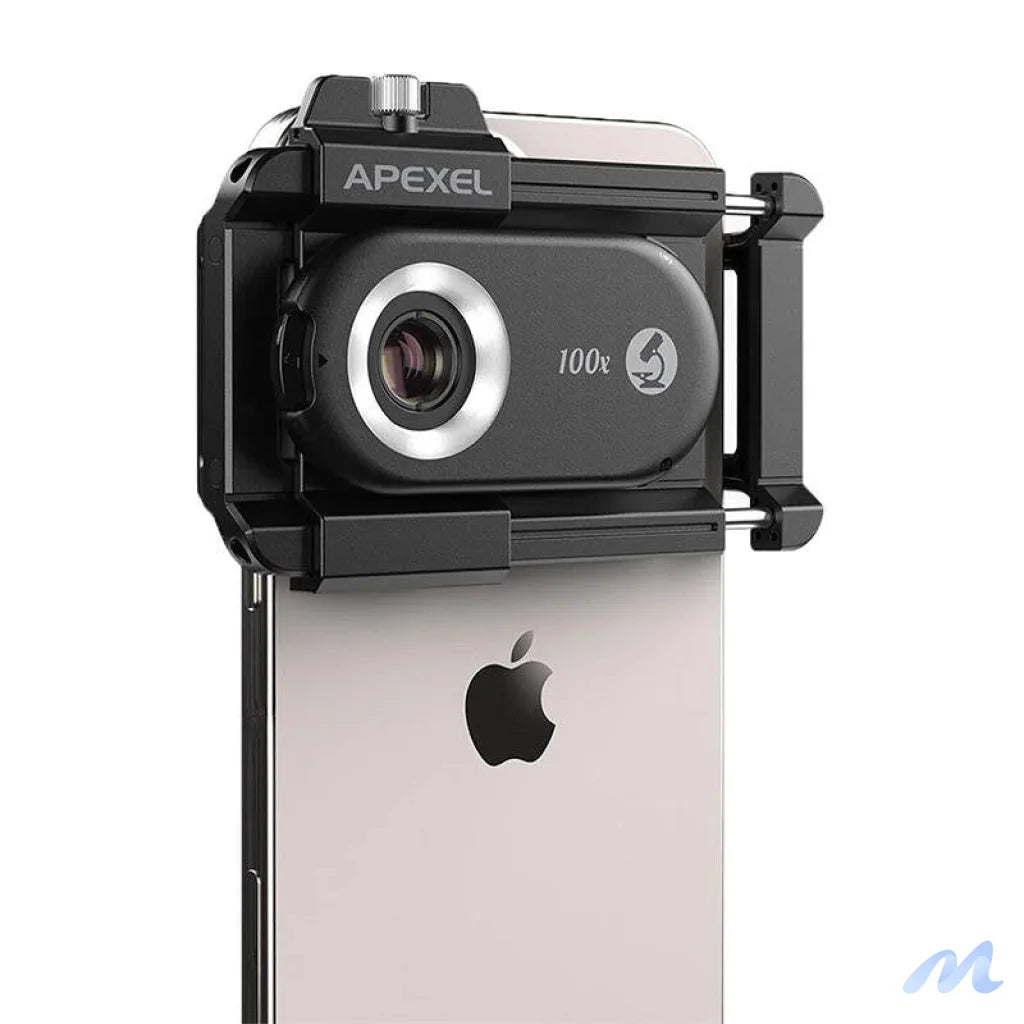 3x CPL lens / microscope for smartphone Apexel APL-MS3IN1, 200x / 150x / 100x