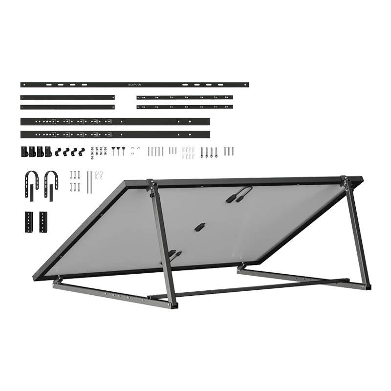 Adjustable EcoFlow bracket for 400W free-standing or wall-mounted PV panel