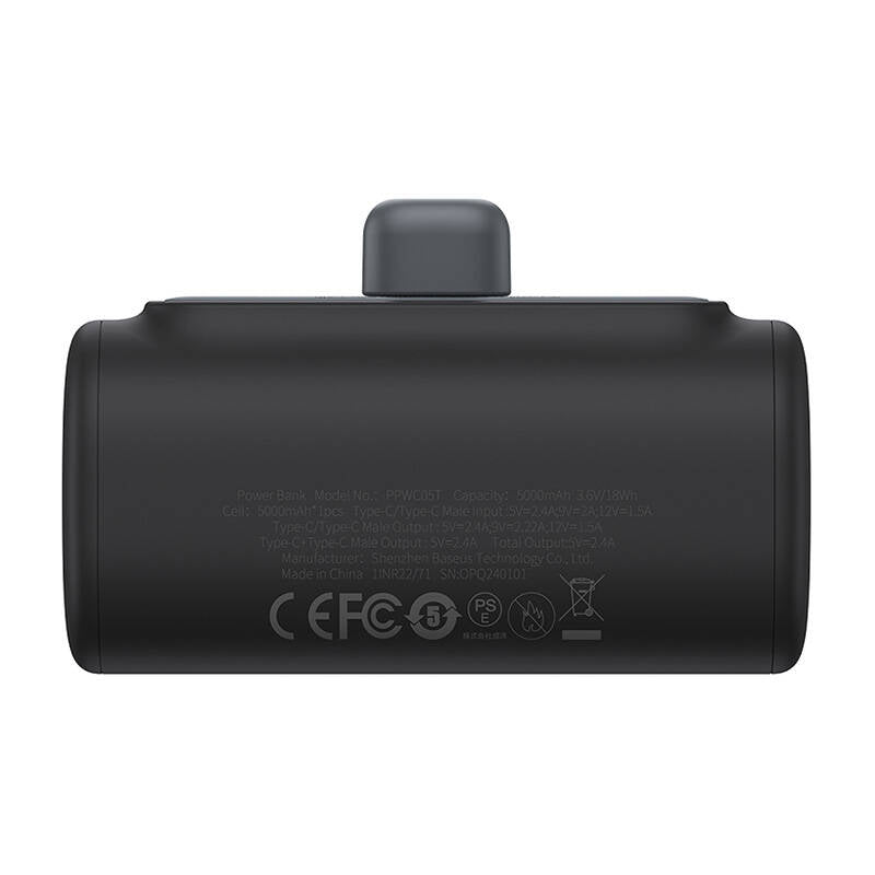 Powerbank Baseus Compact 5000mAh, 20W, USB-C (black)