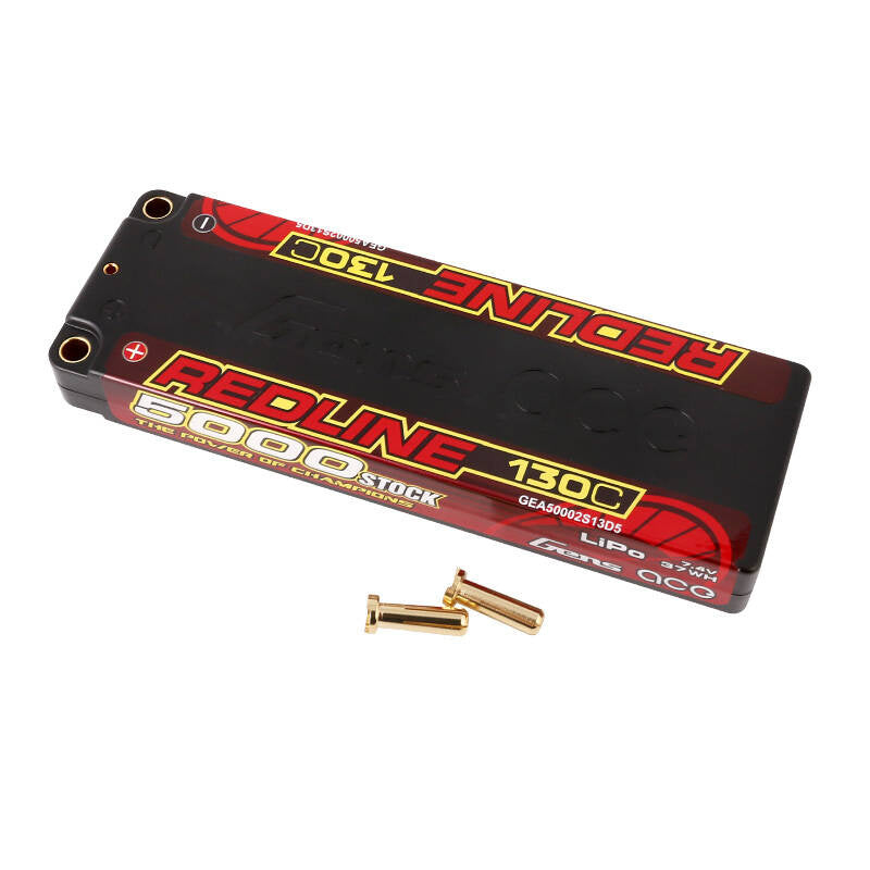 Gens ace Redline Series 5000mAh 7.4V 130C 2S1P HardCase 56# HV Lipo Battery