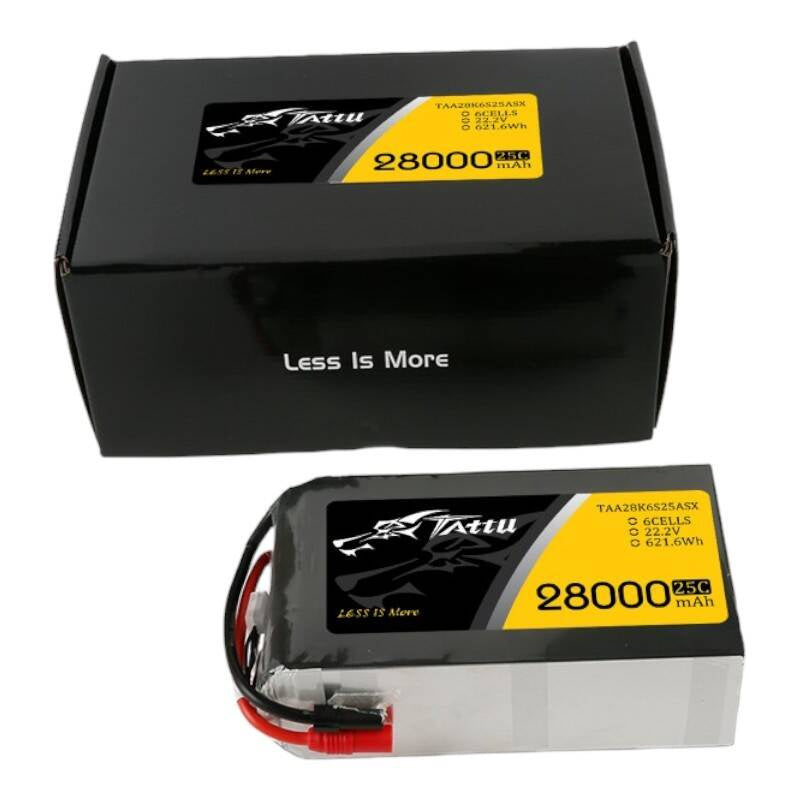 Tattu 28000mAh 22.2V 25C 6S1P Lipo Battery Pack with AS150+XT150