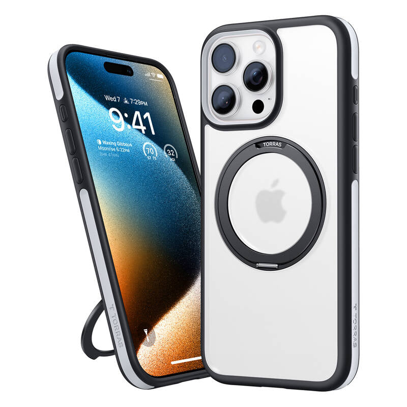 Torras Ostand R Fusion Case for iPhone 16 Pro Max (Black)