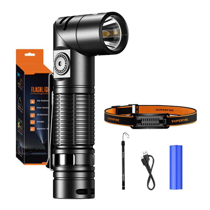 Superfire G19-S flashlight - brightness adjustment