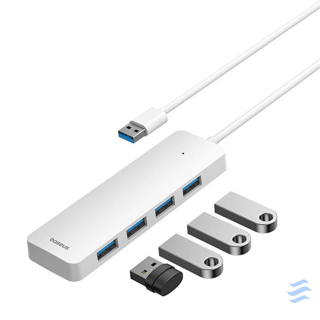 4in1 Hub Baseus UltraJoy Lite USB A to USB 3.0 1m (white) Hubs