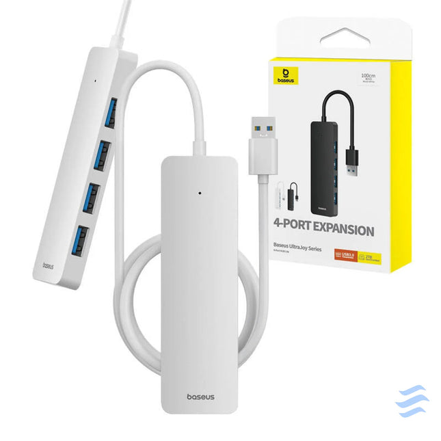 4in1 Hub Baseus UltraJoy Lite USB A to USB 3.0 1m (white) Hubs