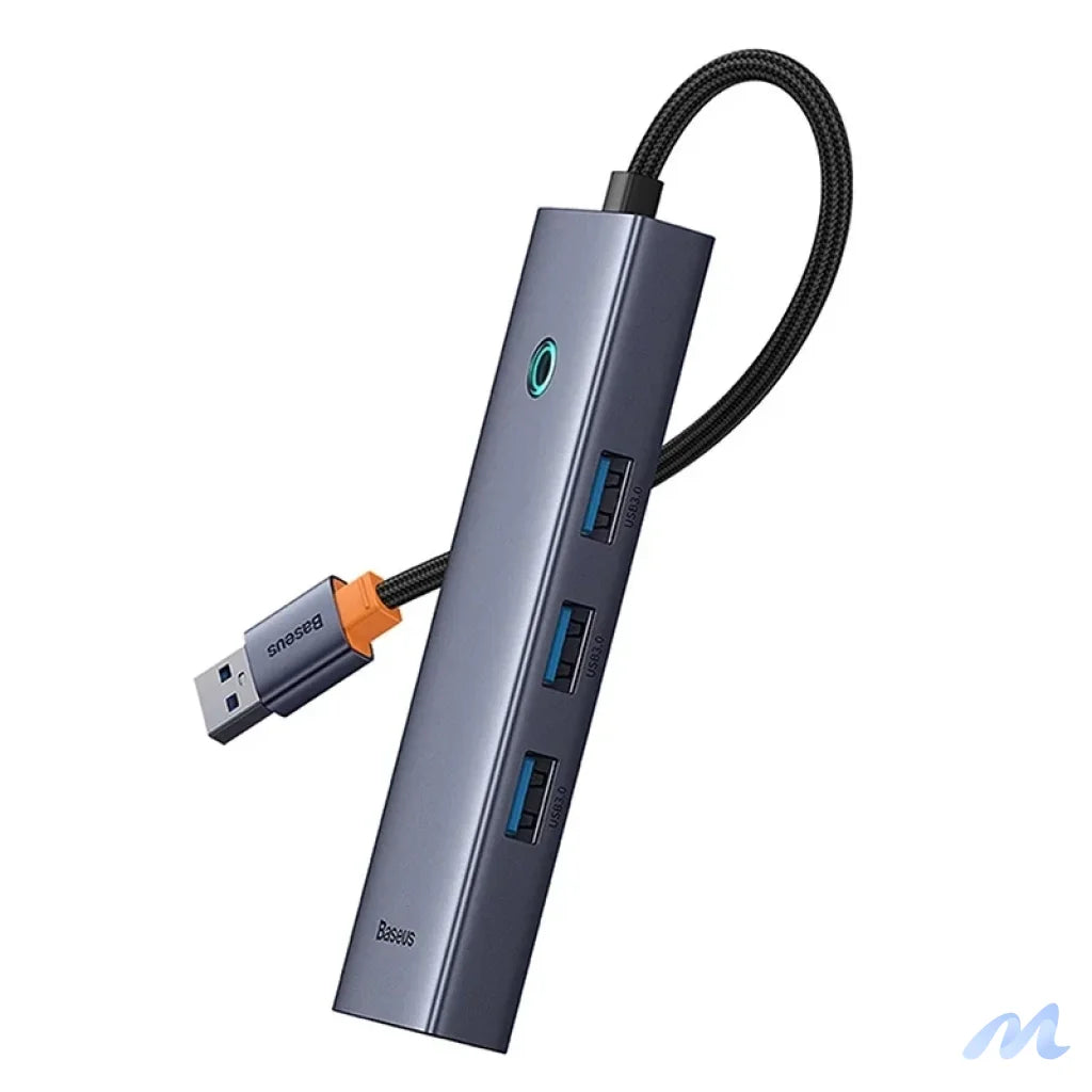 4in1 Hub Baseus  UltraJoy USB-A to USB 3.0 + RJ45 (space grey)