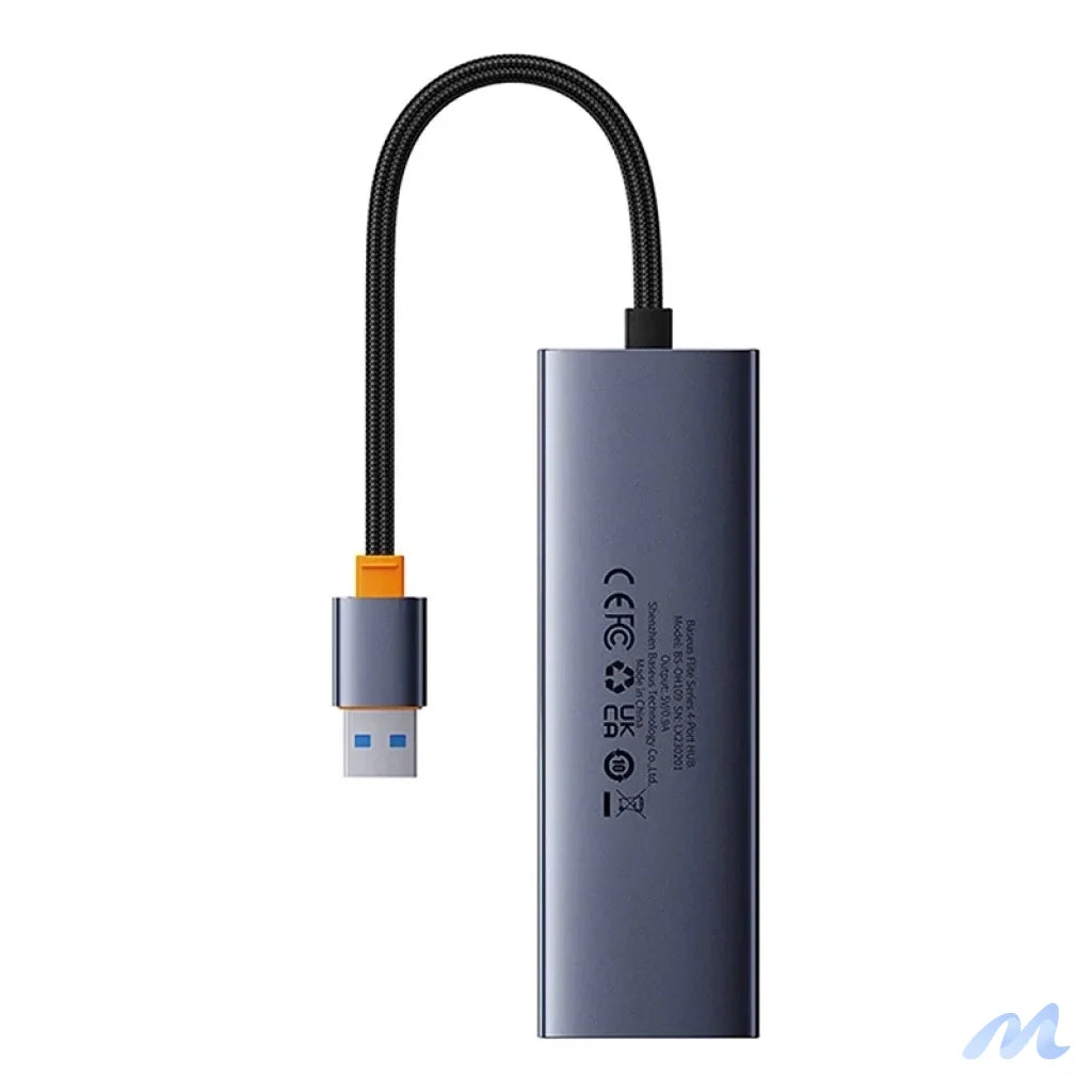 4in1 Hub Baseus  UltraJoy USB-A to USB 3.0 + RJ45 (space grey)