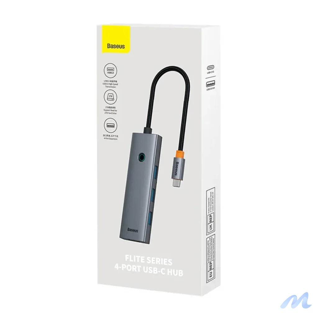 4in1 Hub Baseus  UltraJoy USB-C do USB 3.0 (space grey)