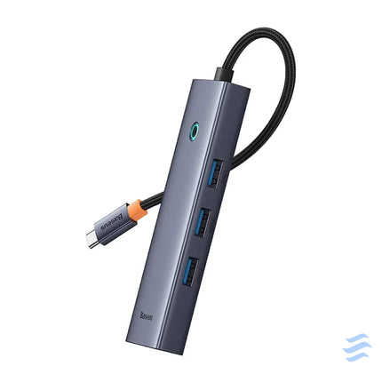 4in1 Hub Baseus UltraJoy USB C do 3x USB 3.0 + RJ45 (space grey) Hubs