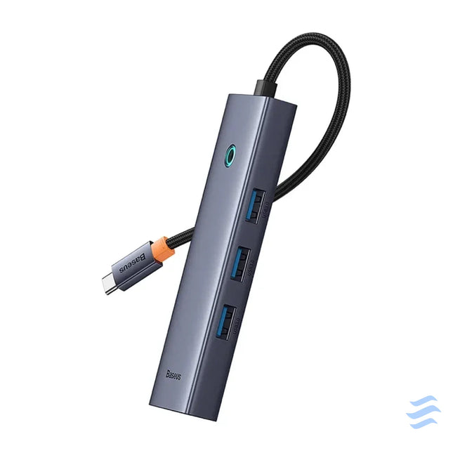 4in1 Hub Baseus UltraJoy USB C do 3x USB 3.0 + RJ45 (space grey) Hubs