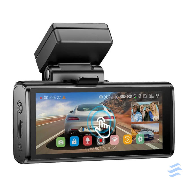 4K front camera 1080p rear camera and 1080p internal camera Azdome M580 5GHz WiFi GPS G Sensor + 64GB memory card Video