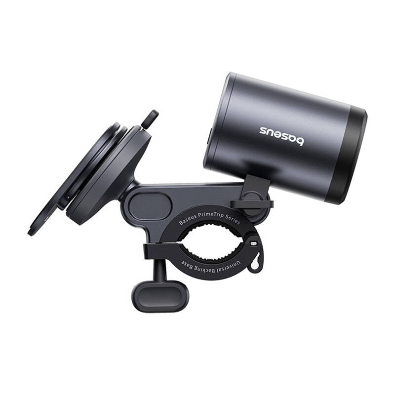 Baseus PrimeTrip 2-in-1 bike mount, phone holder + flashlight (black)