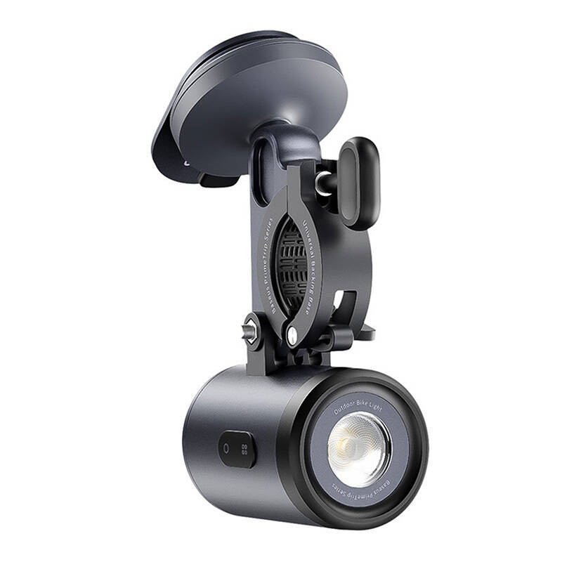 Baseus PrimeTrip 2-in-1 bike mount, phone holder + flashlight (black)