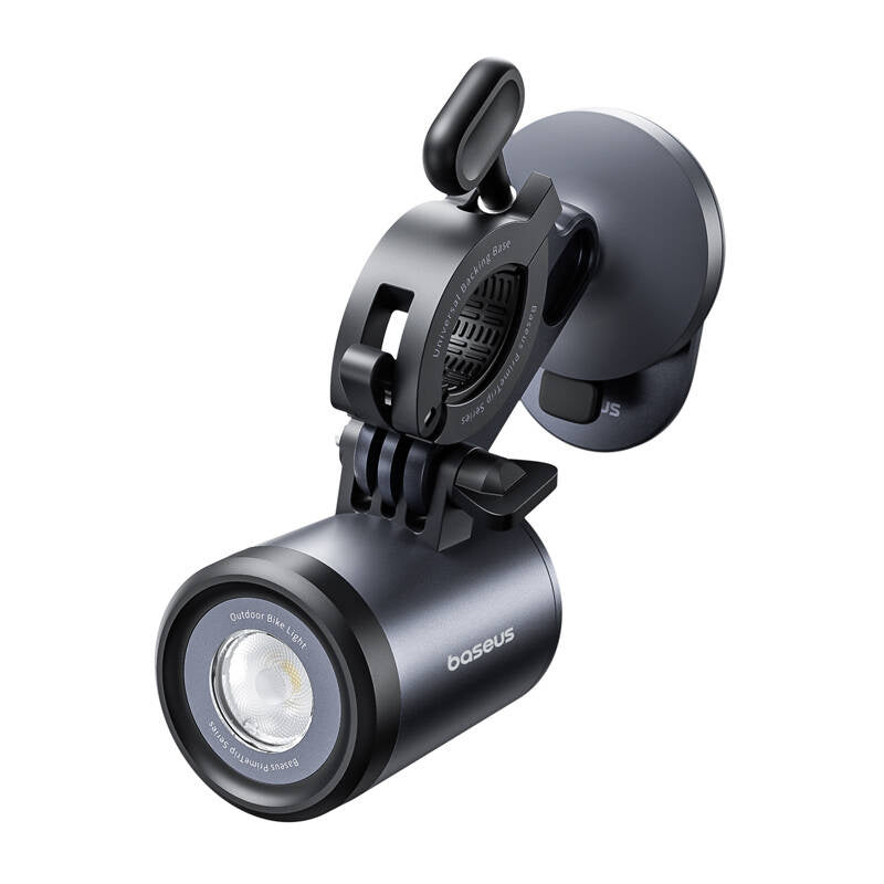 Baseus PrimeTrip 2-in-1 bike mount, phone holder + flashlight (black)