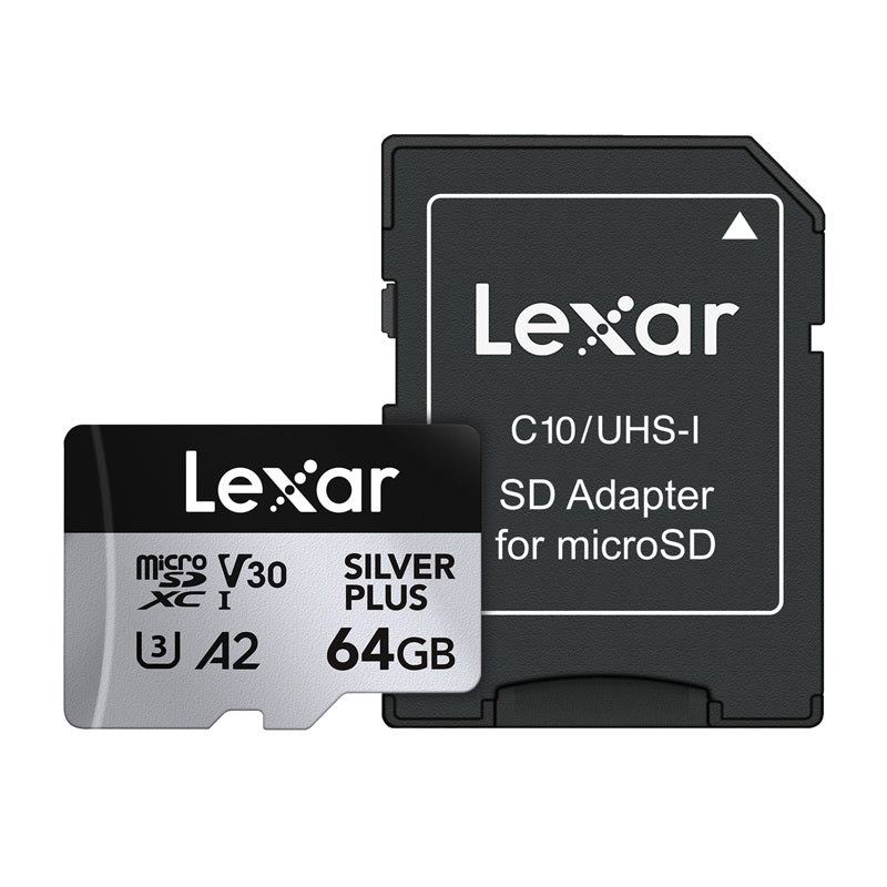Karta pamięci Lexar High-Performance Silver Plus microSDXC 64GB + adapter