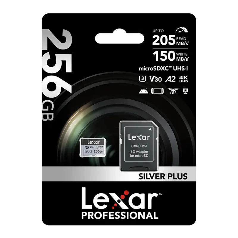 Karta pamięci Lexar High-Performance Silver Plus microSDXC 256GB + adapter