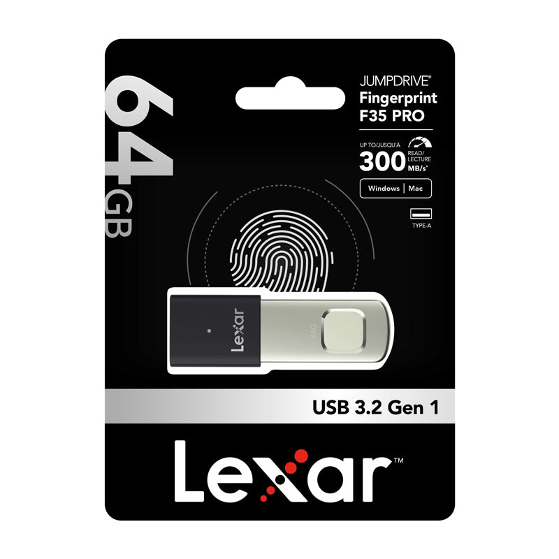 Lexar Fingerprint F35pro USB 3.2 64GB pendrive