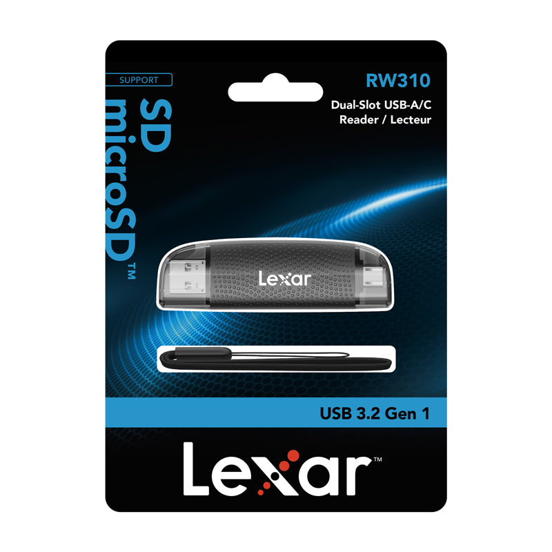Lexar LRW310X Dual USB-A/C micro SD, SD USB 3.1 memory card reader
