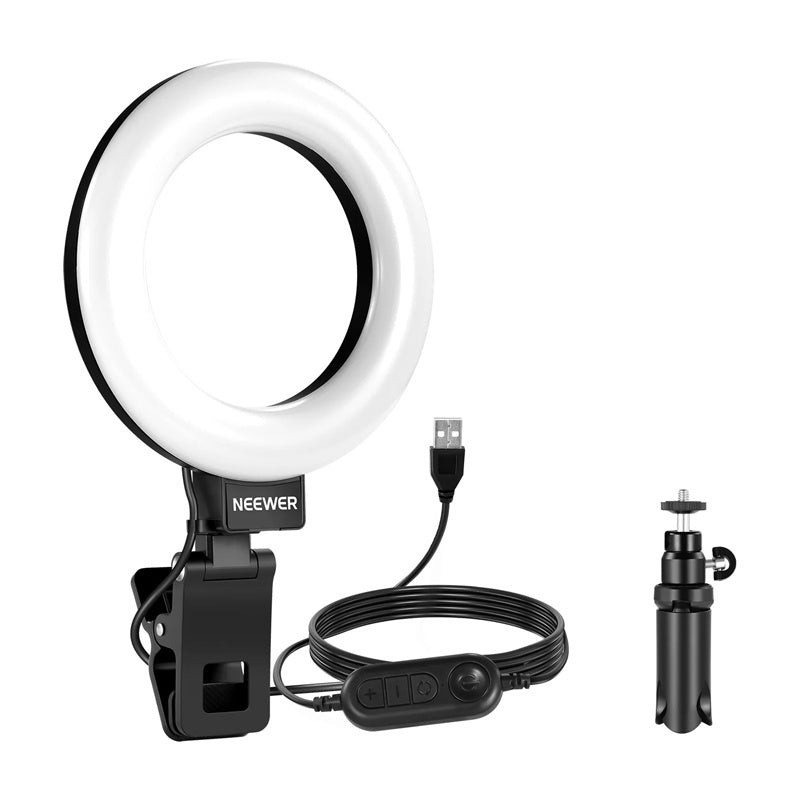Neewer BR60 5" clip-on ring light / desk stand