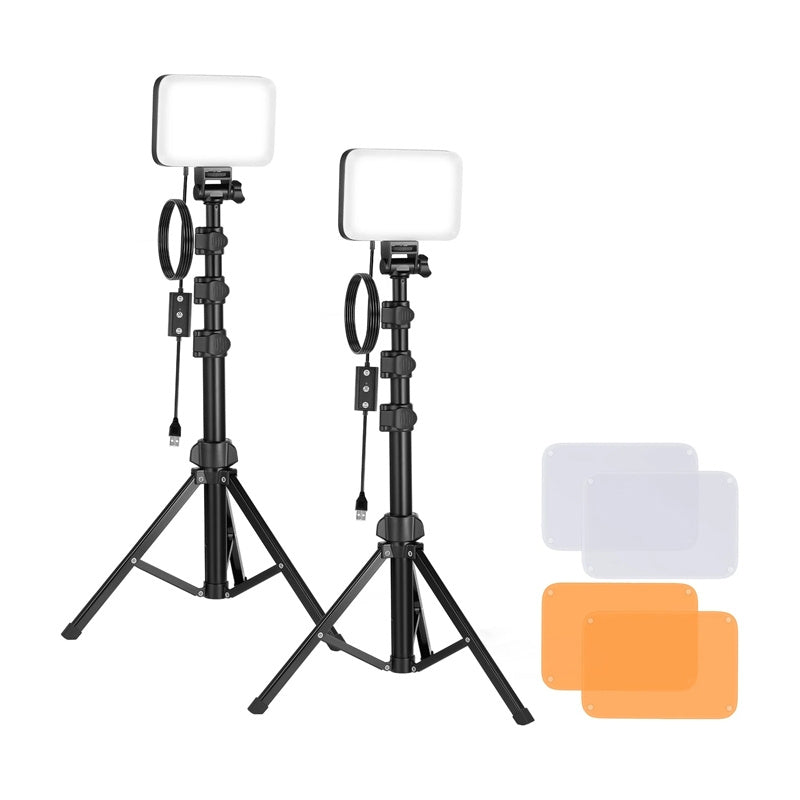 Neewer BP66 studio set two LED lamps + filters + tripods