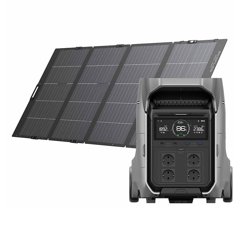 Set: EcoFlow Delta Pro 3 power station + 400W photovoltaic panel.
