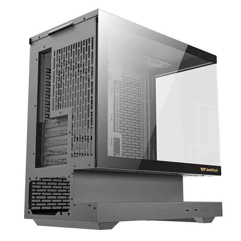 Darkflash F1 computer case (Black) + 6 ARGB fans