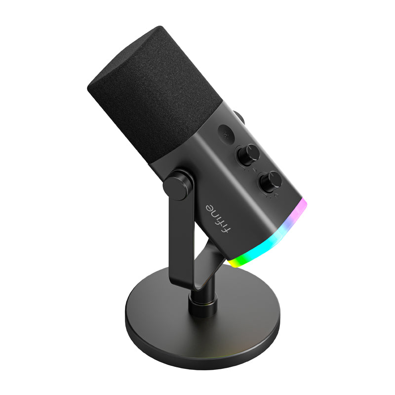 Fifine AM8 dynamic microphone with stand (black)