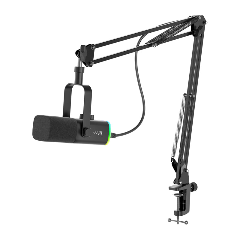 Fifine AM8T gaming microphone with boom arm (black)
