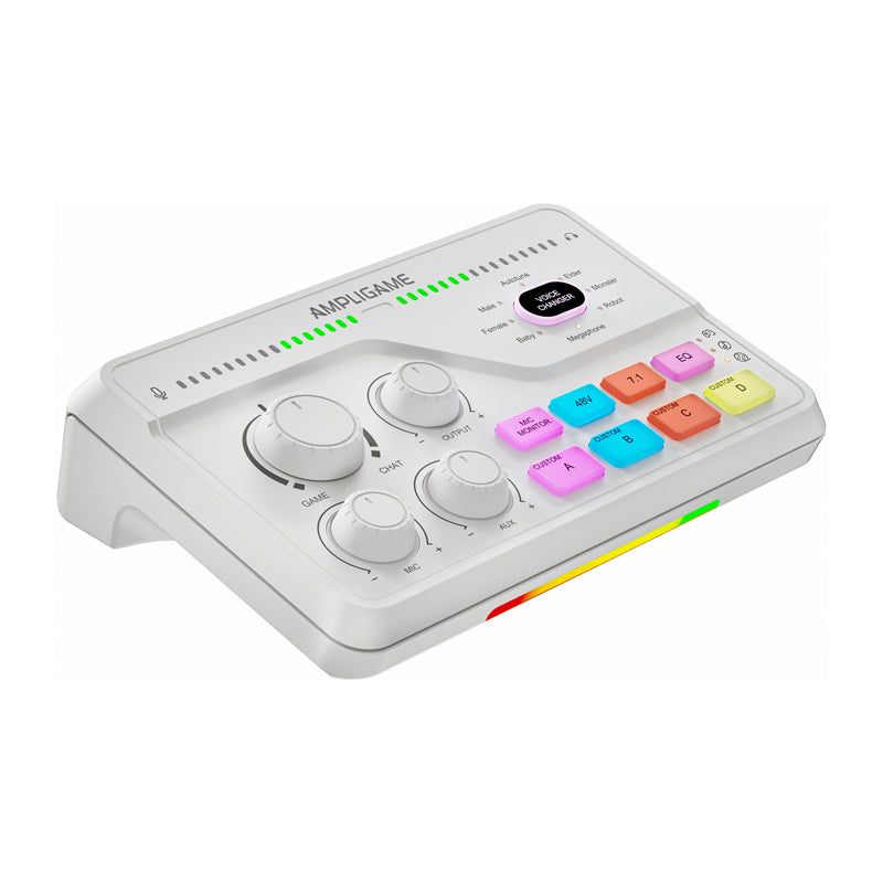 Fifine SC8W RGB gaming mixer (white)
