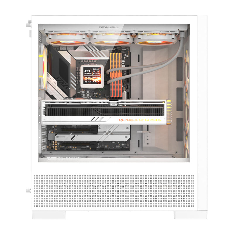 DarkFlash AIRNOVA computer case (white) + 3 fans