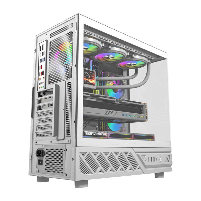 DarkFlash DS950 computer case (white) + 6 fans