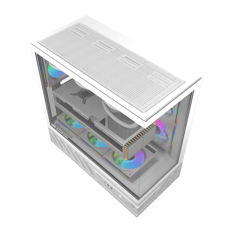 DarkFlash DS950 computer case (white) + 6 fans