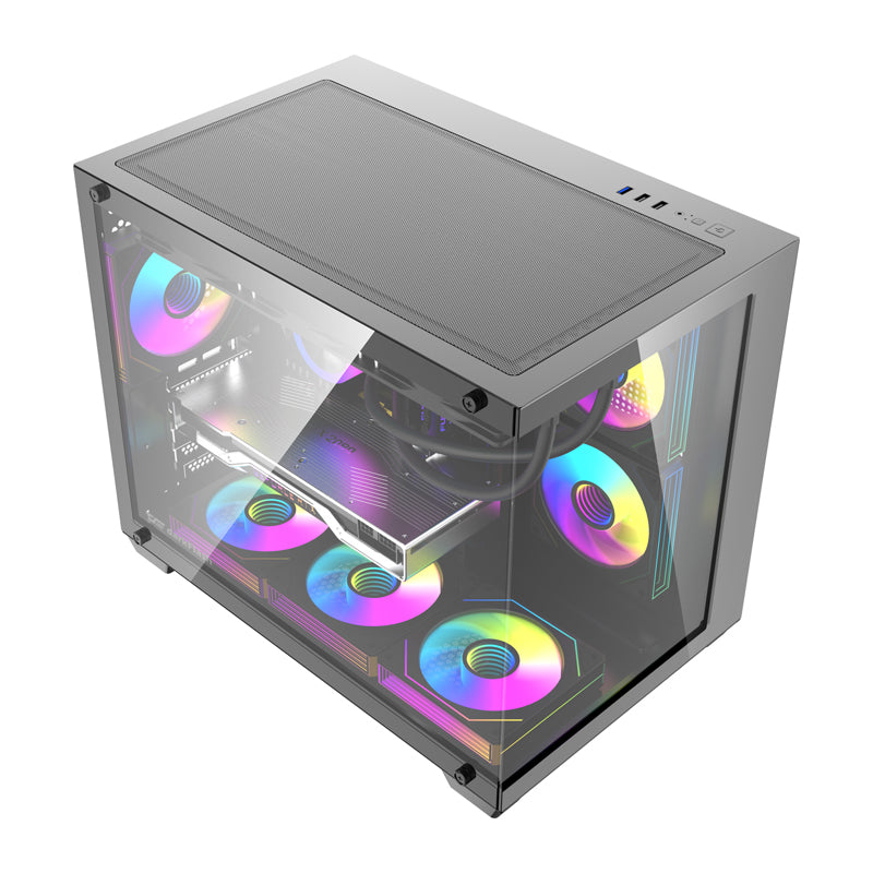 DarkFlash B275 PRO computer case (black) + 6 fans