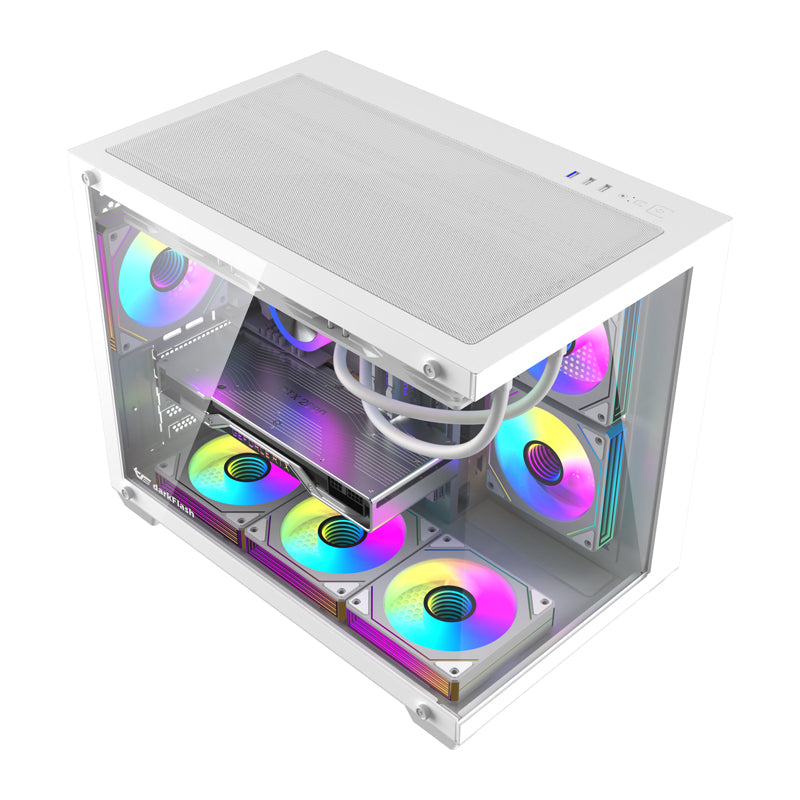 DarkFlash B275 PRO computer case (white) + 6 fans