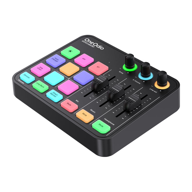 OneOdio Solocaster Audio Mixer and Sound Card