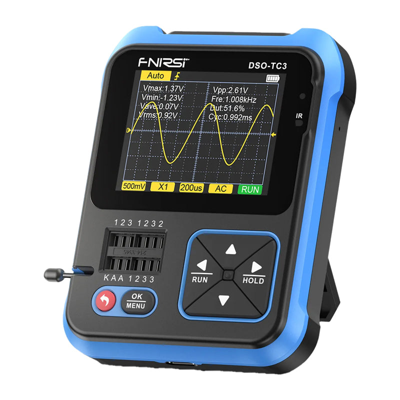 FNIRSI Handheld Digital Oscilloscope Transistor Tester SigGen 3 in 1 DSO-TC3