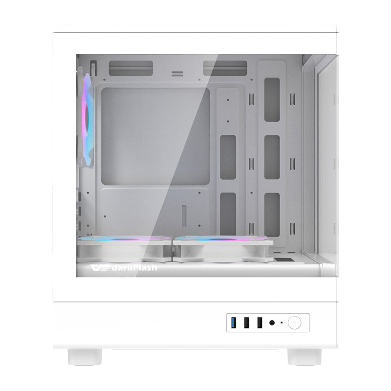 Darkflash DB330M Computer Case + 3 Fans (White)
