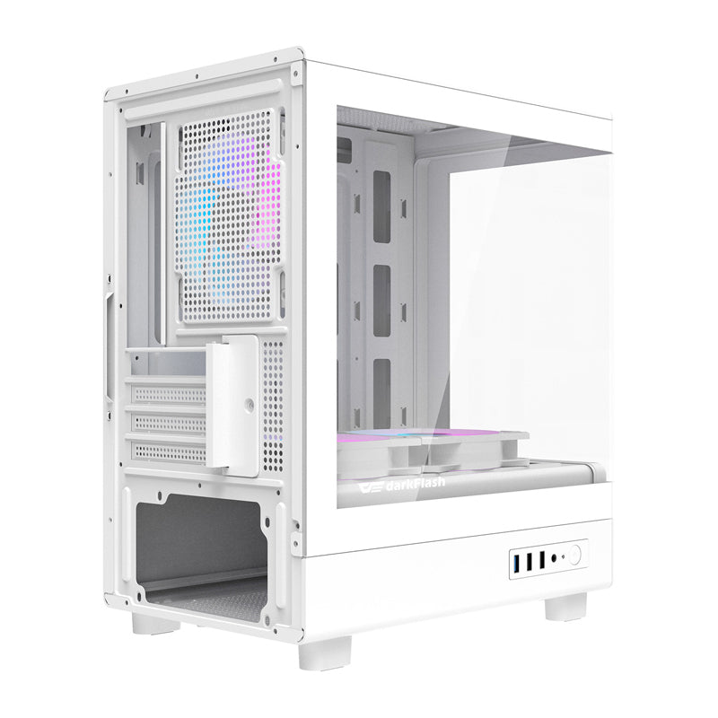 Darkflash DB330M Computer Case + 3 Fans (White)