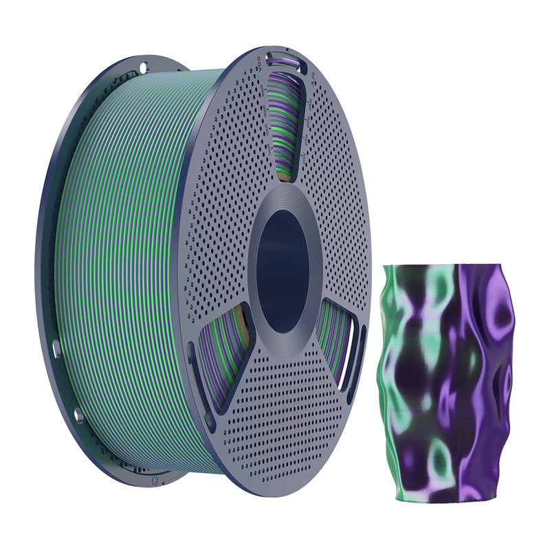 Sunlu PLA+ Silk Dual Color Filament (green and purple)
