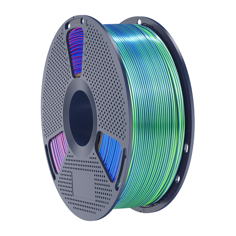 Sunlu PLA+ Silk Tri-Color Filament (blue-green-purple)