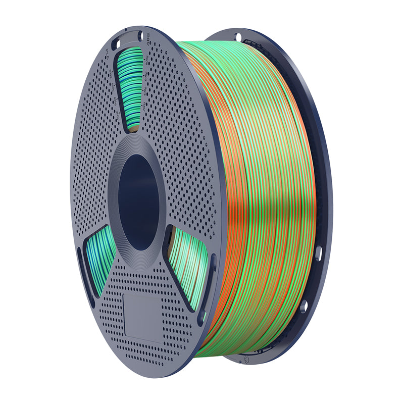 Sunlu PLA+ Silk Tri-Color Filament (orange, blue, and green)