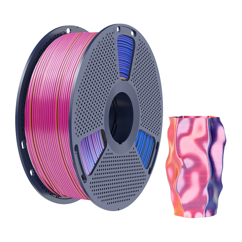 Sunlu PLA+ Silk Tri-Color Filament (red, yellow, and blue)