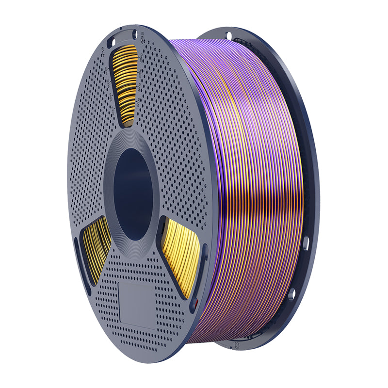 Sunlu PLA+ Silk Tri-Color Filament (Black, Gold, and Purple)
