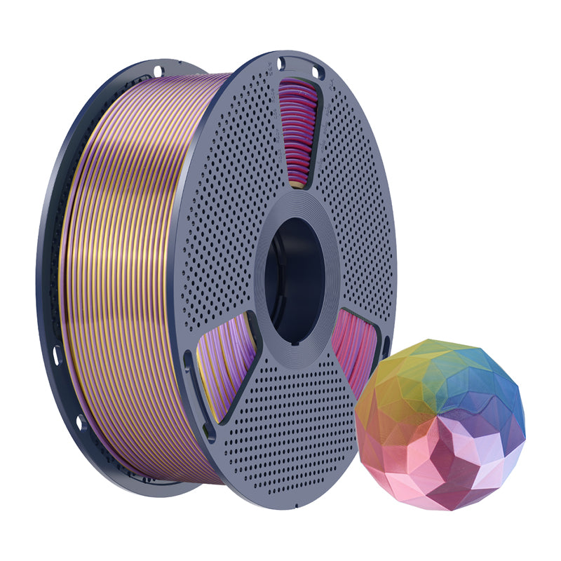Sunlu PLA+ Silk Forth-Color Filament (blue-purple-red-gold)
