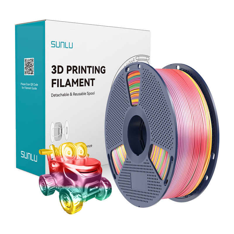 Sunlu PLA+ Silk Filament (Rainbow 01)