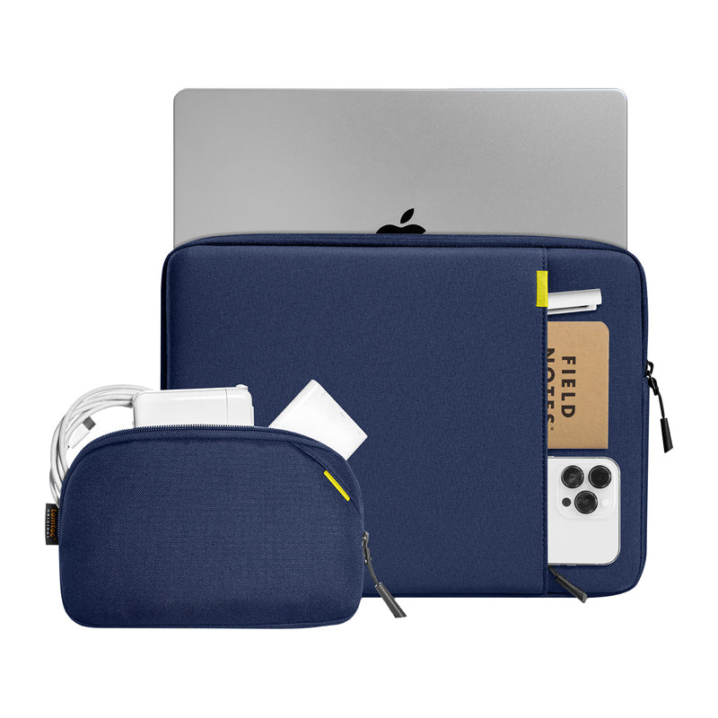 TOMTOC Defender-A13 Laptop Sleeve + 14" Case Set (Navy Blue)