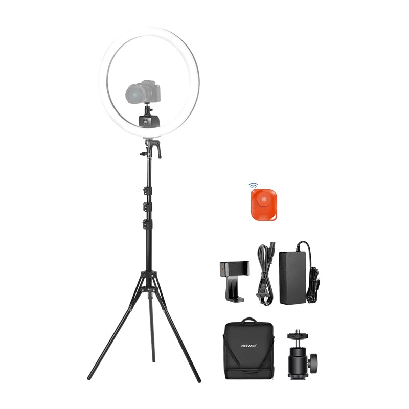 Neewer SRP18C 17cm Selfie Kit with Round LED Phone Light