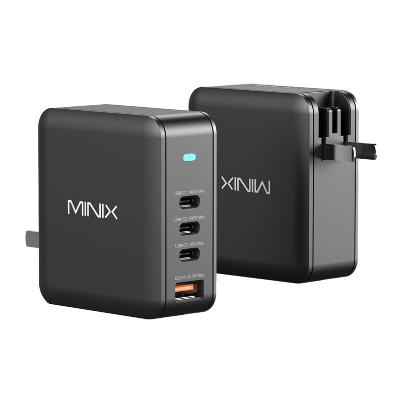 Minix P165 GaN Wall Charger with 3x USB-C and 1x USB-A Ports