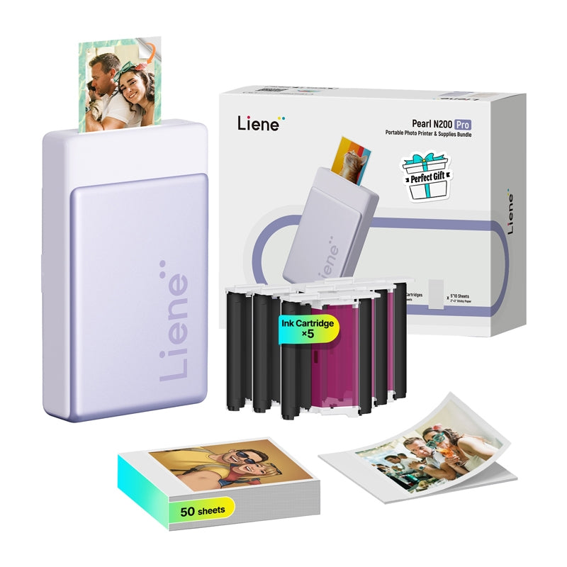 LIENE Pearl N200 Pro 2x3" Portable Photo Printer (Purple)